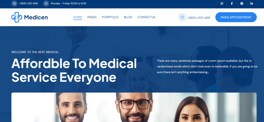 Medicen - Hospital Website