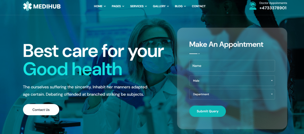 Medihub - Hospital Website